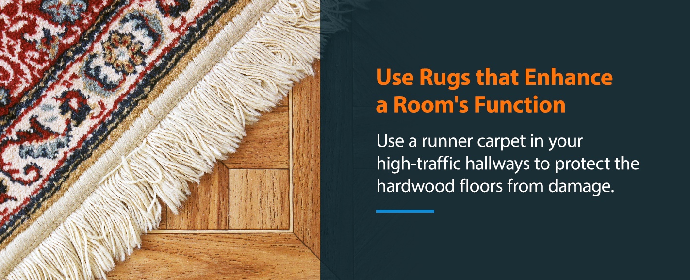 使用能增强房间功能的地毯